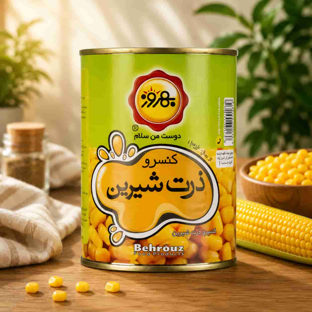کنسرو ذرت شیرین بهروز کیفیتی ماندگار برای آشپزی حرفه‌ای